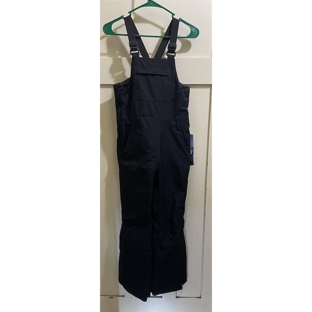 NWT Iceburg Outerwear Girls Bib‎ Overalls Size 10/12 Black